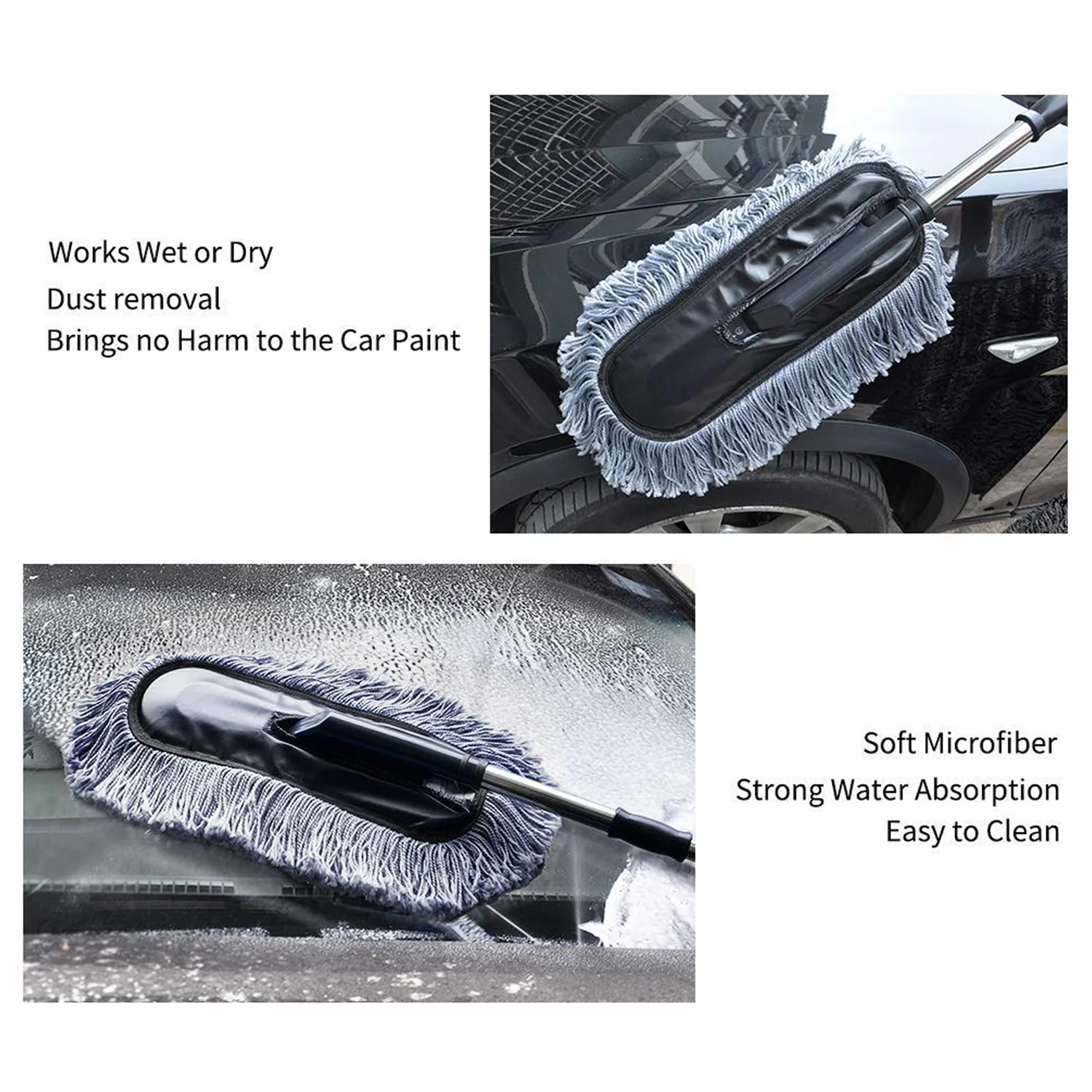 Microfiber Car Duster with Extendable Handle